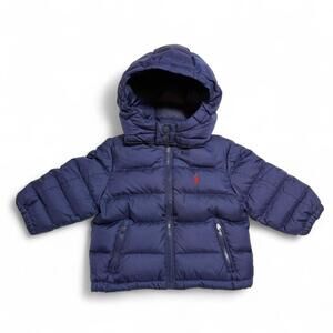 Ralph Lauren Polo Kid's Navy Puffer Jacket size 9 Months